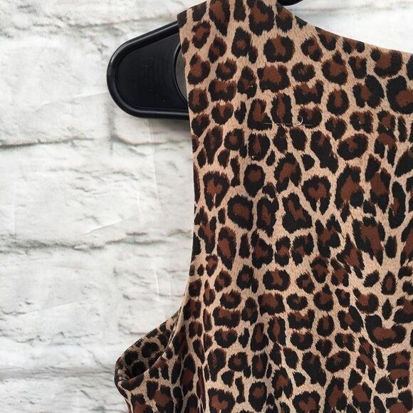 Vintage Clues Collections Mobwife Leopard Sleeveless Shift Jumper 10 - Picture 6 of 11